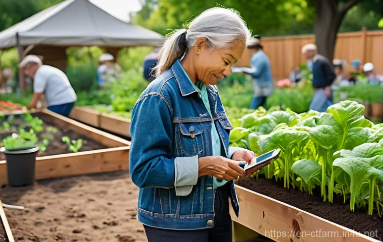 도시농업관리사 시험 준비 스터디 그룹 - **Prompt:** A bustling, vibrant rooftop urban farm overlooking a city skyline at golden hour. In the...